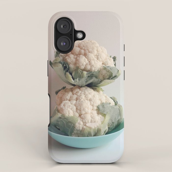 Cauliflower - modern vegetable food still life photograph iPhone Case Gallery Image 1