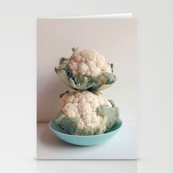 Cauliflower - modern vegetable food still life photograph Stationery Card Gallery Image 1