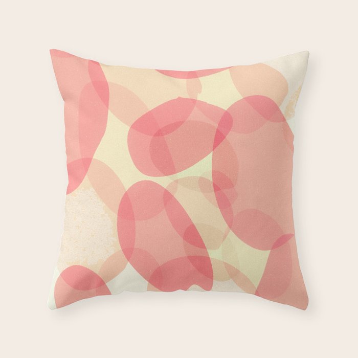 Soft Shapes Abstract #2 Throw Pillow Gallery Image 1
