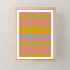 Vintage Western Desert Landscape in Dusty Neon Mini Art Print Gallery Image 1