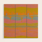 Vintage Western Desert Landscape in Dusty Neon Wood Wall Art Gallery Image 1