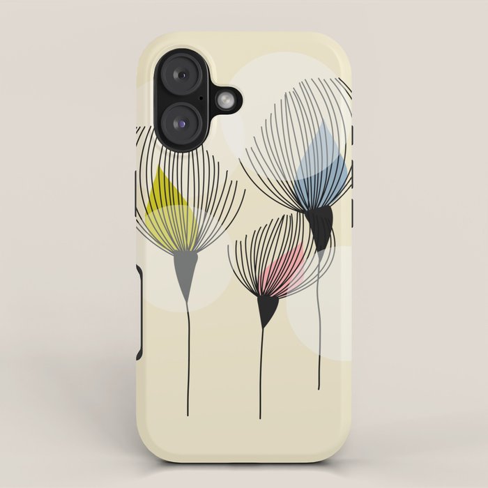 Retro Minimal Flowers iPhone Case Gallery Image 1