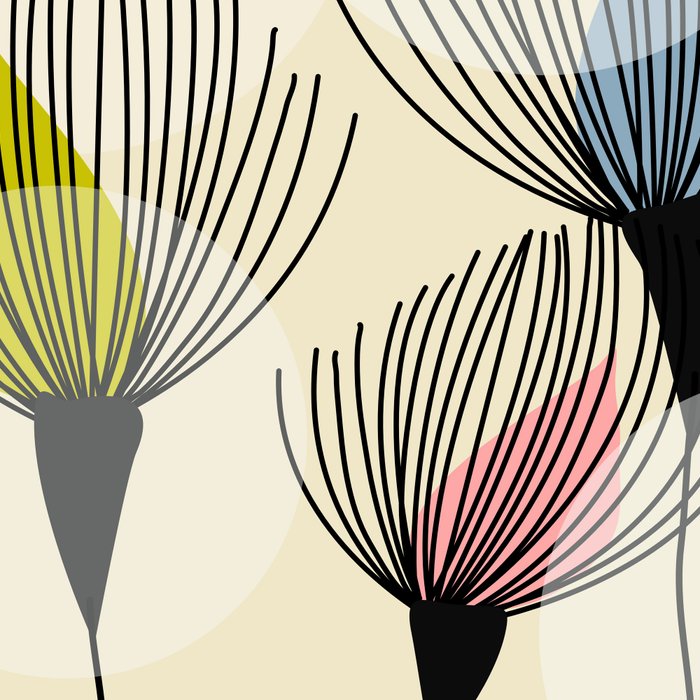 Retro Minimal Flowers Coffee Mug Gallery Image 2