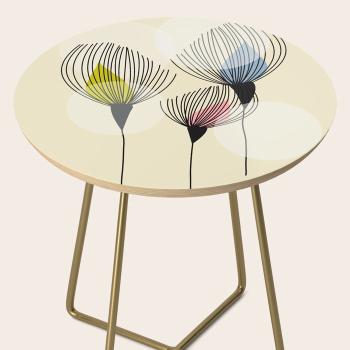 Retro Minimal Flowers Side Table Gallery Image 2