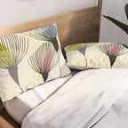 Retro Minimal Flowers Pillow Sham Gallery Image 2