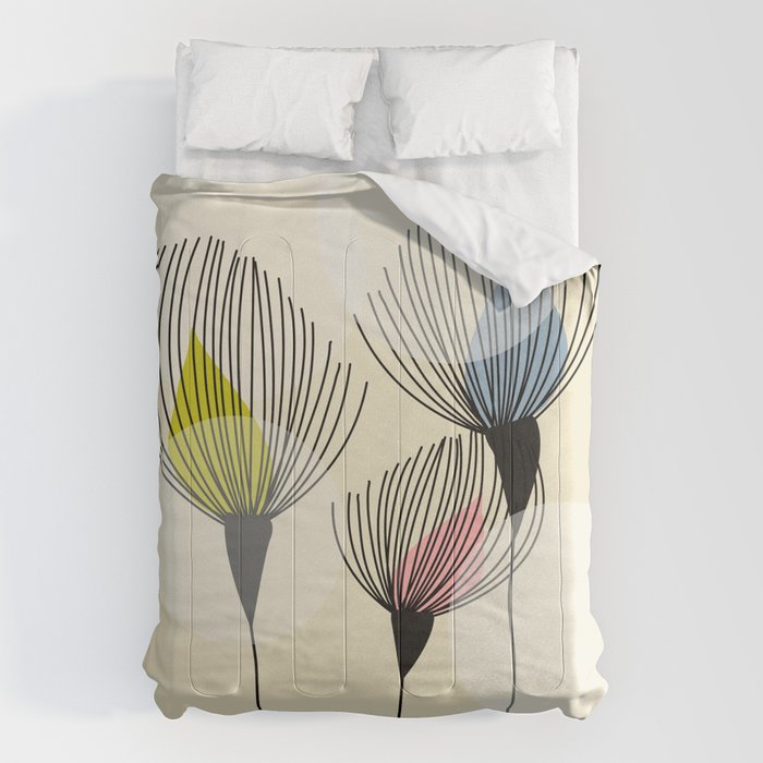 Retro Minimal Flowers Comforter Gallery Image 6