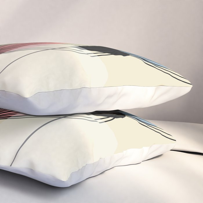 Retro Minimal Flowers Pillow Sham Gallery Image 3