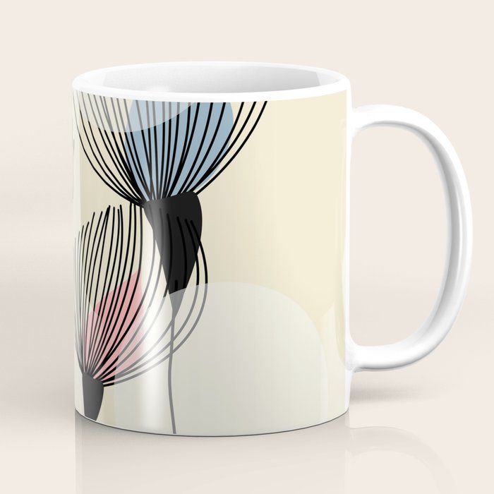 Retro Minimal Flowers Coffee Mug Gallery Image 1
