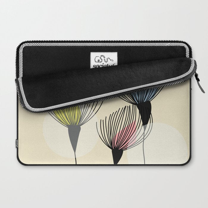 Retro Minimal Flowers Laptop Sleeve Gallery Image 2