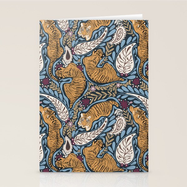 Exotic Tiger Oasis Dark Stationery Card Gallery Image 2
