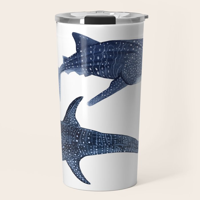 TWO WHALE SHARK Travel Mug Gallery Image 1