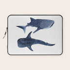 TWO WHALE SHARK Laptop Sleeve Gallery Image 1