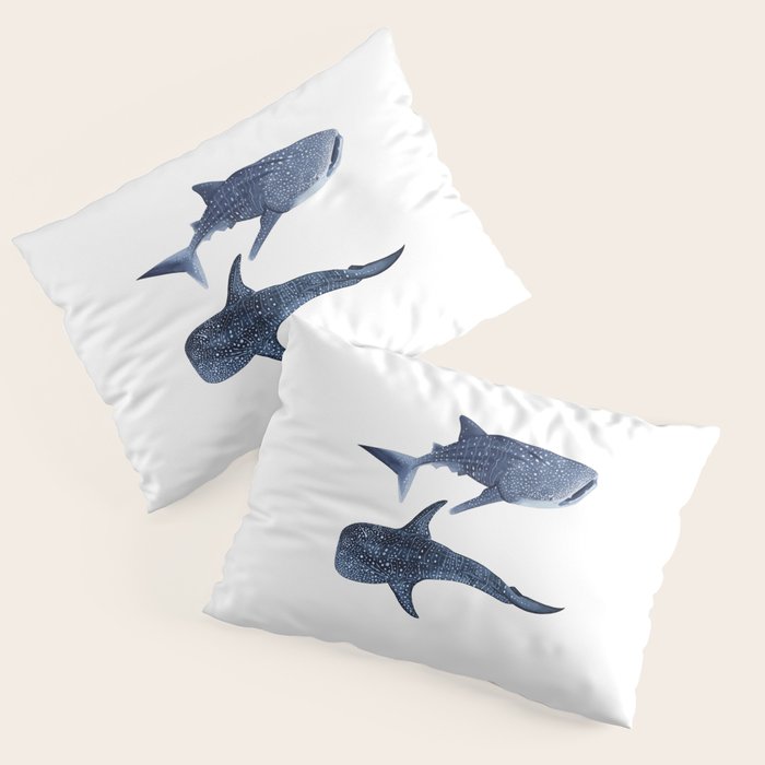 TWO WHALE SHARK Pillow Sham Gallery Image 3