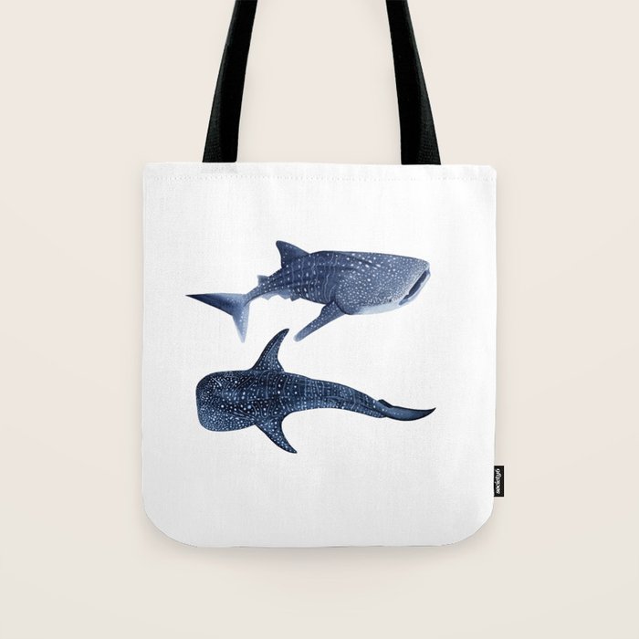 TWO WHALE SHARK Tote Bag Gallery Image 1
