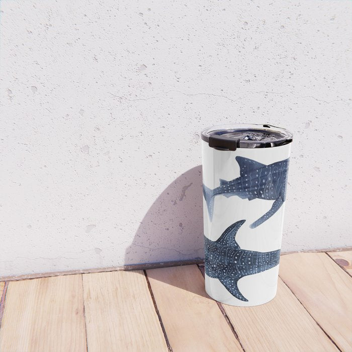 TWO WHALE SHARK Travel Mug Gallery Image 4