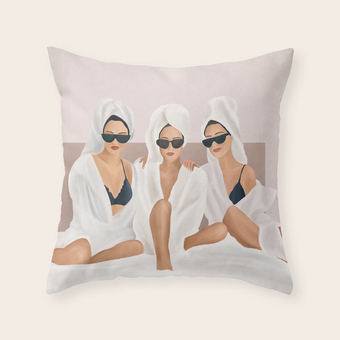 Morning with a friend II Throw Pillow Gallery Image 6