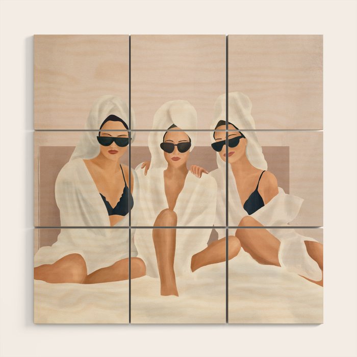 Morning with a friend II Wood Wall Art Gallery Image 1