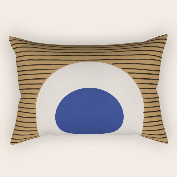 Blue Circle #1 Rectangular Pillow Gallery Image 2
