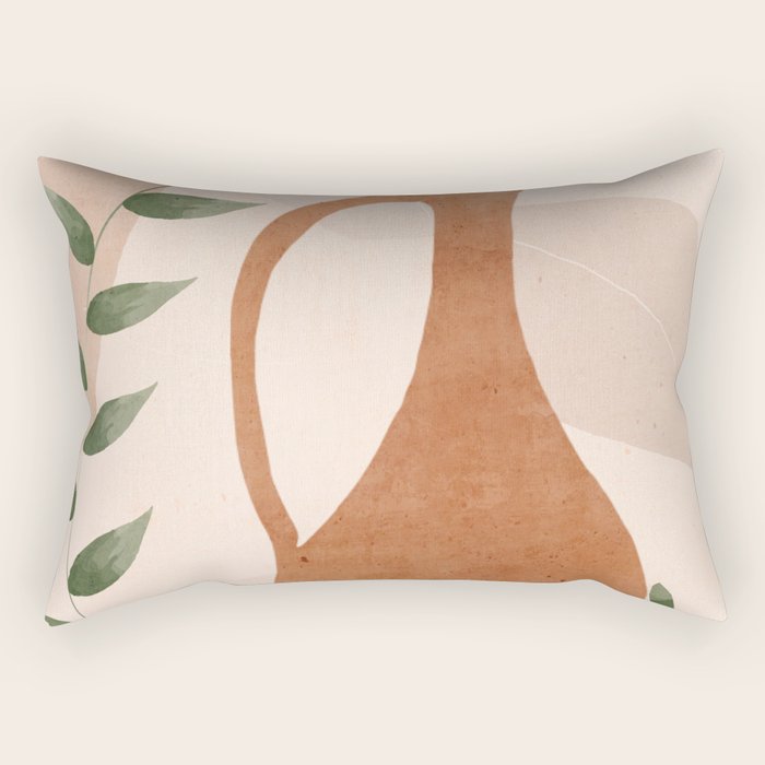 Vase Abstract Art Rectangular Pillow Gallery Image 1