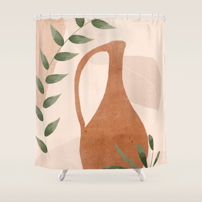 Vase Abstract Art Shower Curtain Gallery Image 1