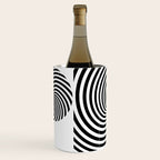 Black And White Op Art Spiral Wine Chiller Gallery Image 2
