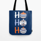 HoHoHo Cheerful little Christmas Illustration blue Tote Bag Gallery Image 1