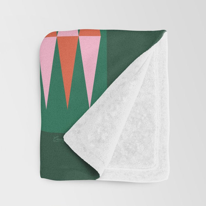 Retro Christmas Coffee Thermoses - Green Throw Blanket Gallery Image 3