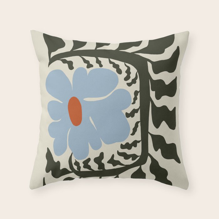 Fern Flower  Throw Pillow Gallery Image 1