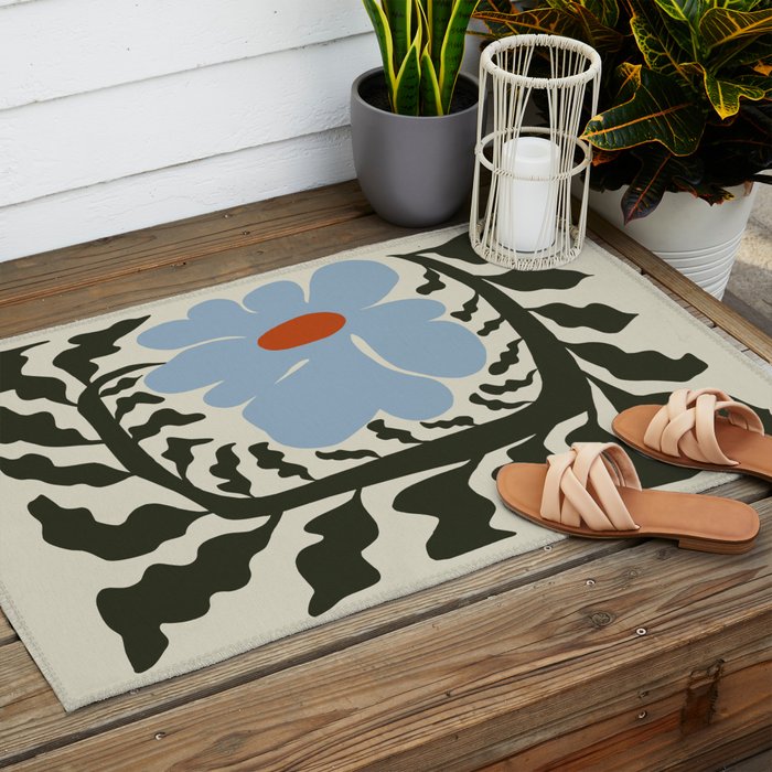 Fern Flower  Outdoor Rug Gallery Image 2