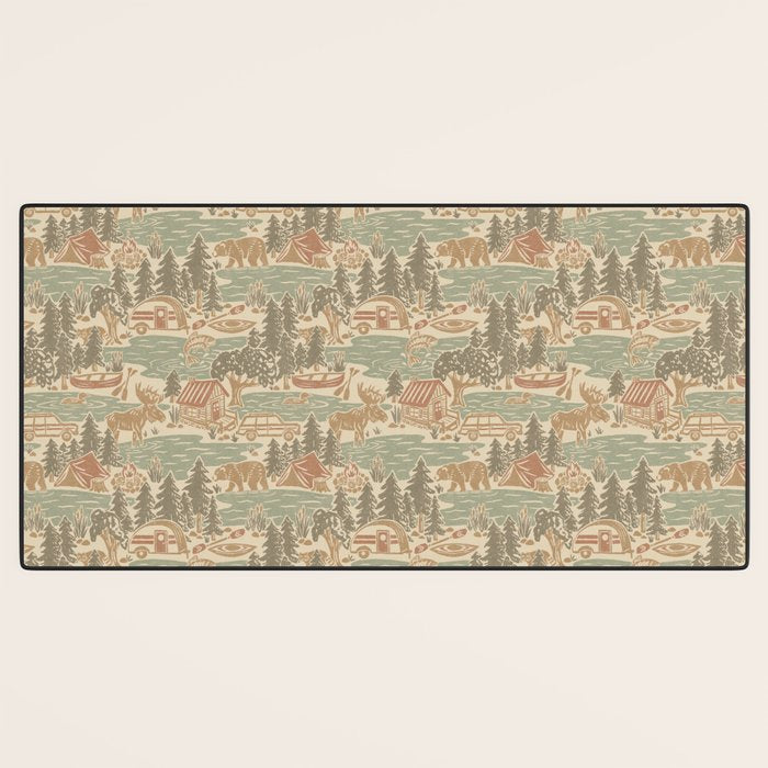 North Country Summer - soft neutrals Desk Mat Gallery Image 3