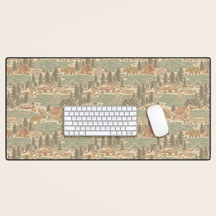 North Country Summer - soft neutrals Desk Mat Gallery Image 1