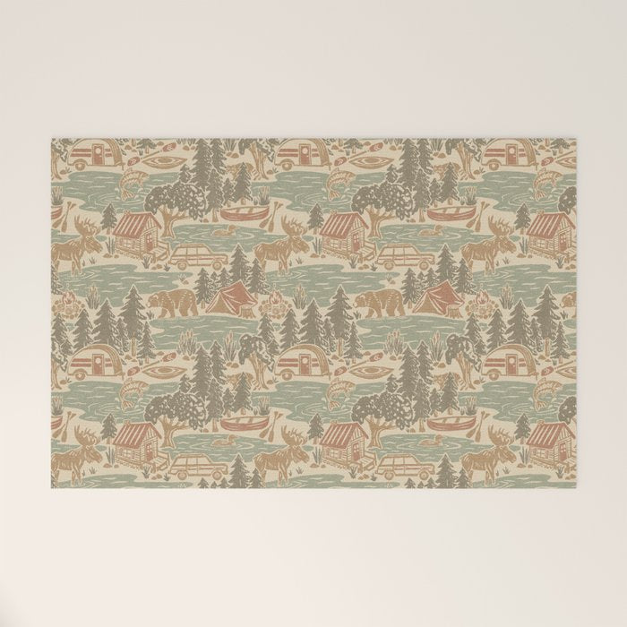 North Country Summer - soft neutrals Welcome Mat Gallery Image 1