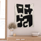 Modern Abstract Shapes 110 Wall Tapestry Gallery Image 2