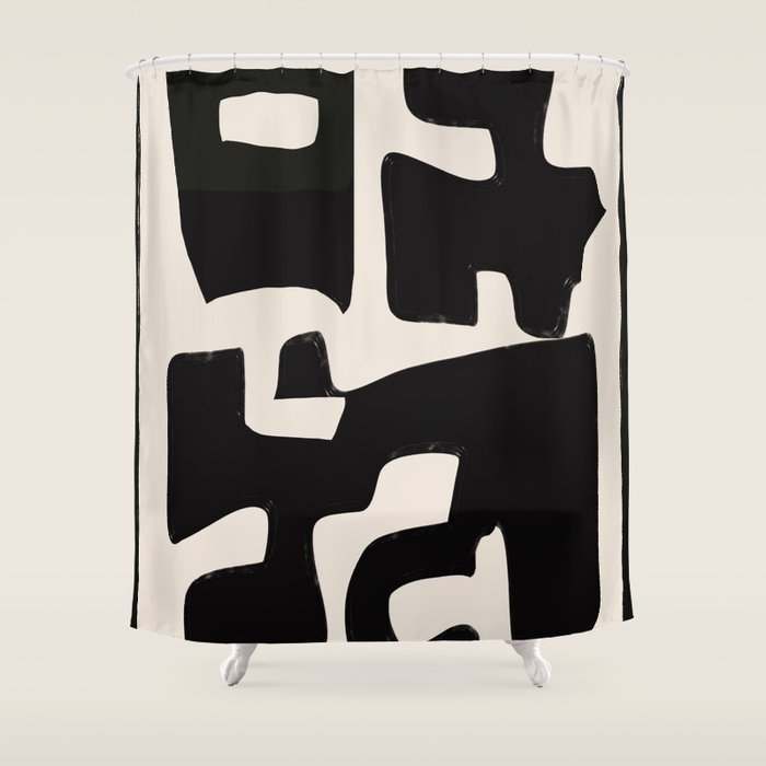 Modern Abstract Shapes 110 Shower Curtain Gallery Image 1
