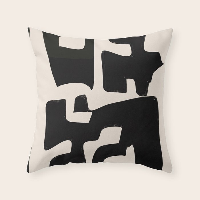 Modern Abstract Shapes 110 Throw Pillow Gallery Image 1