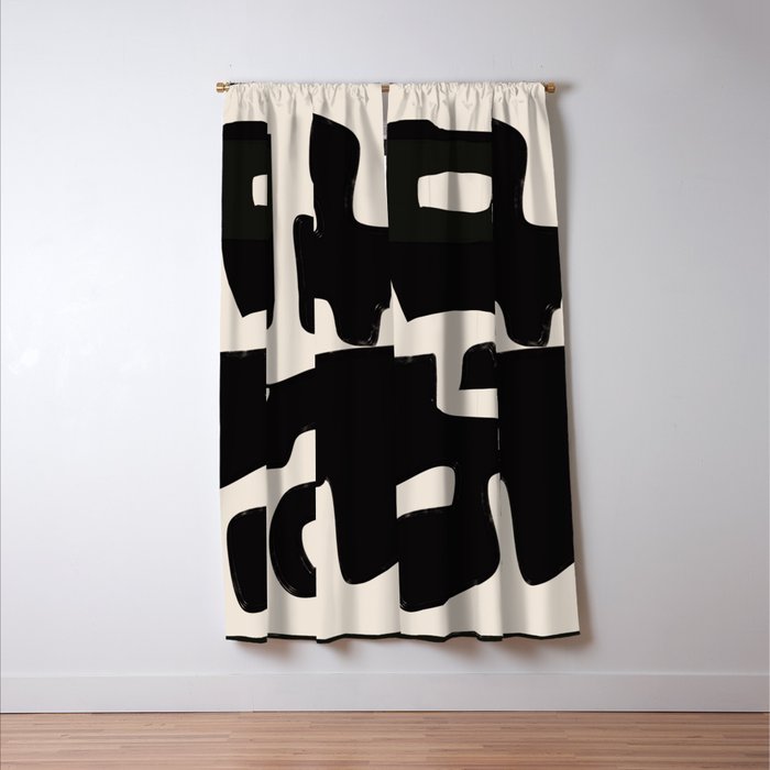 Modern Abstract Shapes 110 Window Curtain Gallery Image 3