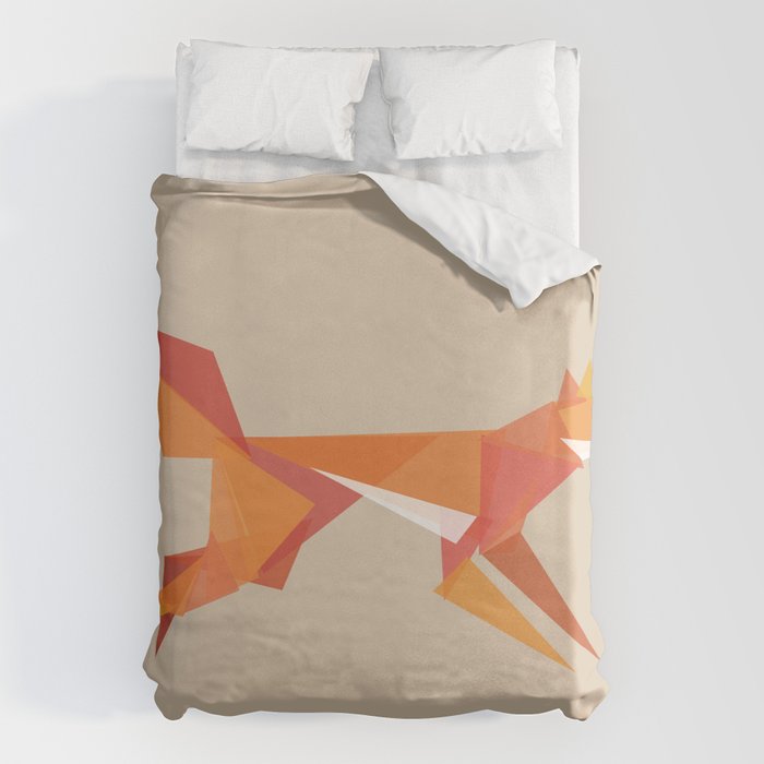 Fractal geometric fox Duvet Cover Gallery Image 6