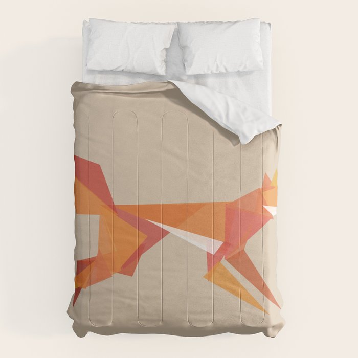 Fractal geometric fox Comforter Gallery Image 6