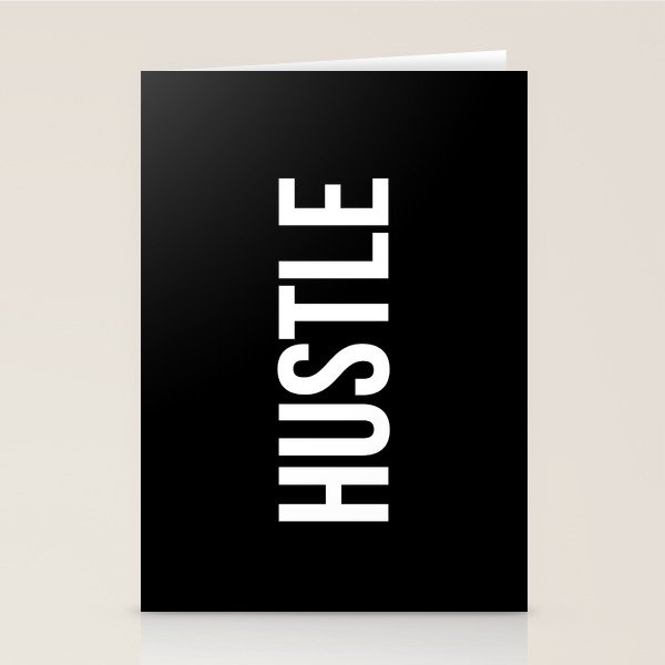 HUSTLE (Black & White) Stationery Card Gallery Image 2