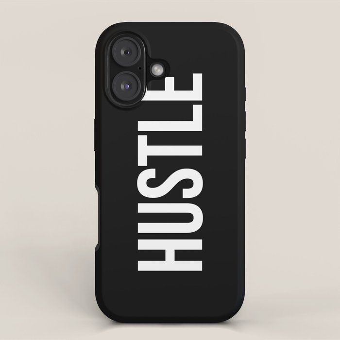 HUSTLE (Black & White) iPhone Case Gallery Image 1