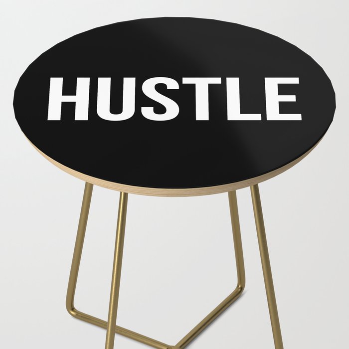 HUSTLE (Black & White) Side Table Gallery Image 2