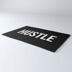 HUSTLE (Black & White) Rug Gallery Image 3