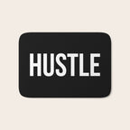 HUSTLE (Black & White) Bath Mat Gallery Image 1