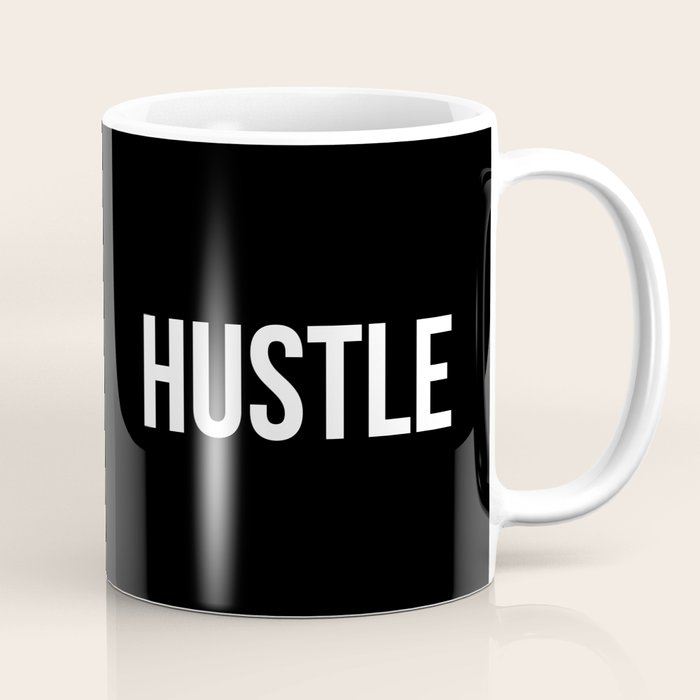 HUSTLE (Black & White) Coffee Mug Gallery Image 1