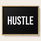 HUSTLE (Black & White) Serving Tray Gallery Image 1