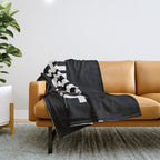 HUSTLE (Black & White) Throw Blanket Gallery Image 1