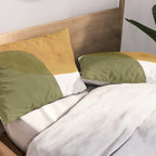 Olive green and mustard shapes Pillow Sham Gallery Image 2
