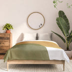 Olive green and mustard shapes Comforter Gallery Image 3