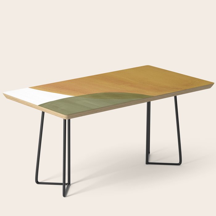 Olive green and mustard shapes Coffee Table Gallery Image 1