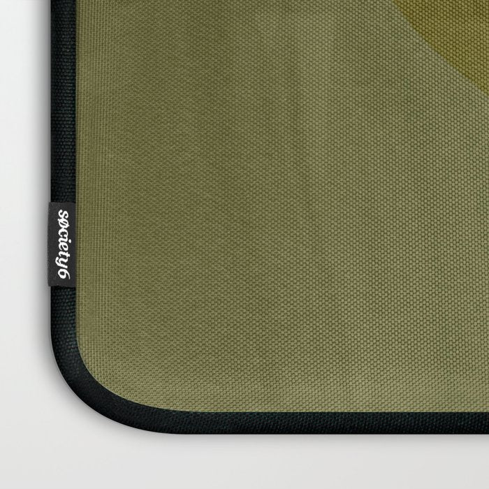 Olive green and mustard shapes Laptop Sleeve Gallery Image 3